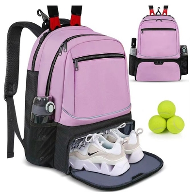 Sac à dos de tennis sur mesure pour 2 raquettes avec espace séparé pour chaussures pour tenir des raquettes de badminton et de squash