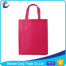 Non couleur rouge de sacs à provisions de textile tissé belle avec la conception simple