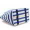 Le refroidisseur de déjeuner de résistant à l'eau de toile d'OEM met en sac le bleu et la couleur de White Stripes
