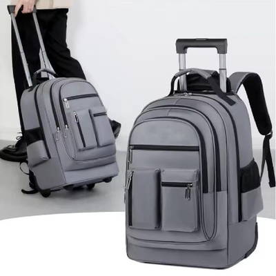 Trousse à bagages à roulettes sac à dos roulant Voyage étudiant sac à dos portable avec 2 roulettes
