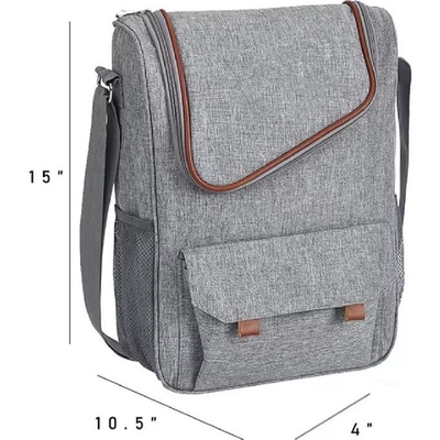 Sac de refroidisseur de vin isolé et imperméable à 3 bouteilles