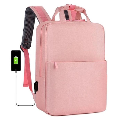 Voyage d'affaires Sac imperméable pour femmes Mode Anti-vol Sac à dos portable avec USB