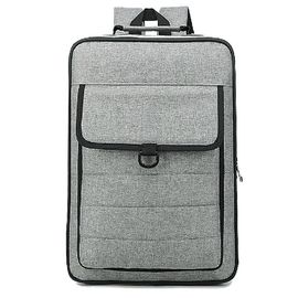 Sac multifonctionnel d'ordinateur portable de polyester de toile de sac à dos matériel gris d'ordinateur portable