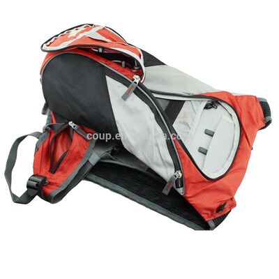 Sac de sport en plein air noir avec accents orange avec logo personnalisé en nylon résistant à l'eau Idéal pour les sports de gym et les loisirs en plein air