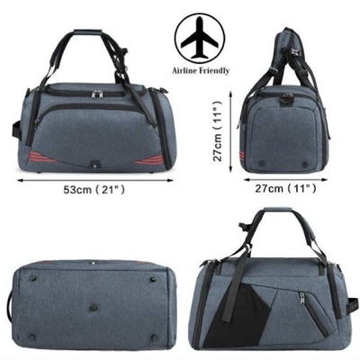 Sacs de sport faits sur commande de forme physique de grand bagage à main avec le compartiment de chaussure de sac à dos