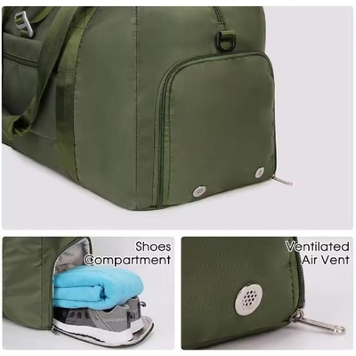 Sac de sport avec poche mouillée Chaussures de poche Compartiment Portable sac de week-end de nuit