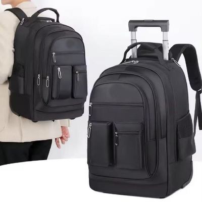 Trousse à bagages à roulettes sac à dos roulant Voyage étudiant sac à dos portable avec 2 roulettes