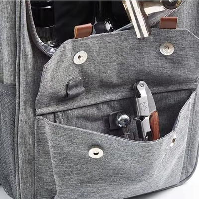 Sac de refroidisseur de vin isolé et imperméable à 3 bouteilles