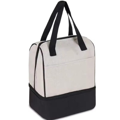 Sacs à eau à double fermeture à glissière réutilisable de bureau de l' école de plein air femmes hommes sac à déjeuner isolée rafraîchisseur totes sac