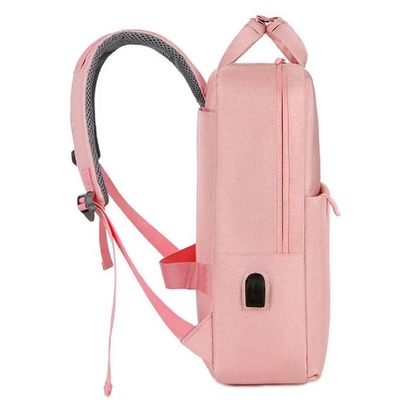 Voyage d'affaires Sac imperméable pour femmes Mode Anti-vol Sac à dos portable avec USB