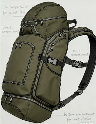 Sac de sport d'extérieur à 5 compartiments avec panneau arrière en mesh pour la respirabilité - Sac à dos de gym léger pour le voyage et la randonnée