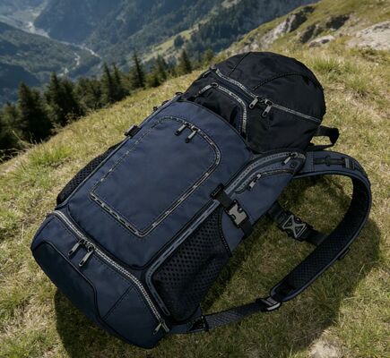 Sac de sport d'extérieur à 5 compartiments avec panneau arrière en mesh pour la respirabilité - Sac à dos de gym léger pour le voyage et la randonnée