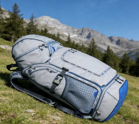 Sac de gym de sport en nylon léger avec panneau arrière en maille pour la transpiration et la fermeture de fermeture à glissière