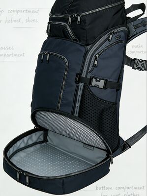 Sac de sport d'extérieur personnalisé avec logo, polyester résistant à l'eau et panneau arrière en maille pour la respirabilité