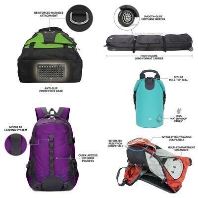 Sac de chaussures de golf ventilé avec panneau inférieur renforcé Manche de transport Fermeture à glissière accessoire Poche de rangement de parcours de voyage
