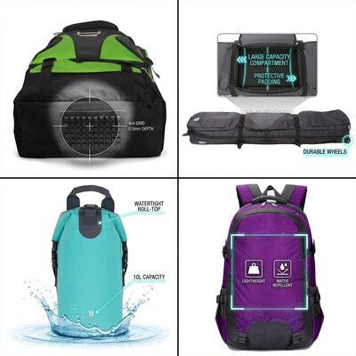 Sac de craie en nylon durable pour l' escalade avec ceinture de taille réglable