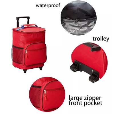 Un sac plus frais de Logo Shopping Storage Trolley Cooler à sac de chariot fait sur commande de chariot