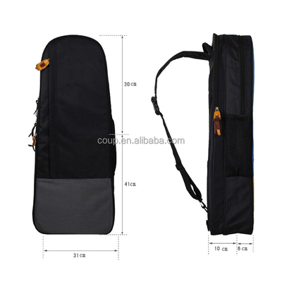 Sac de sport en nylon noir 30L avec bretelles rembourrées et bandes réfléchissantes